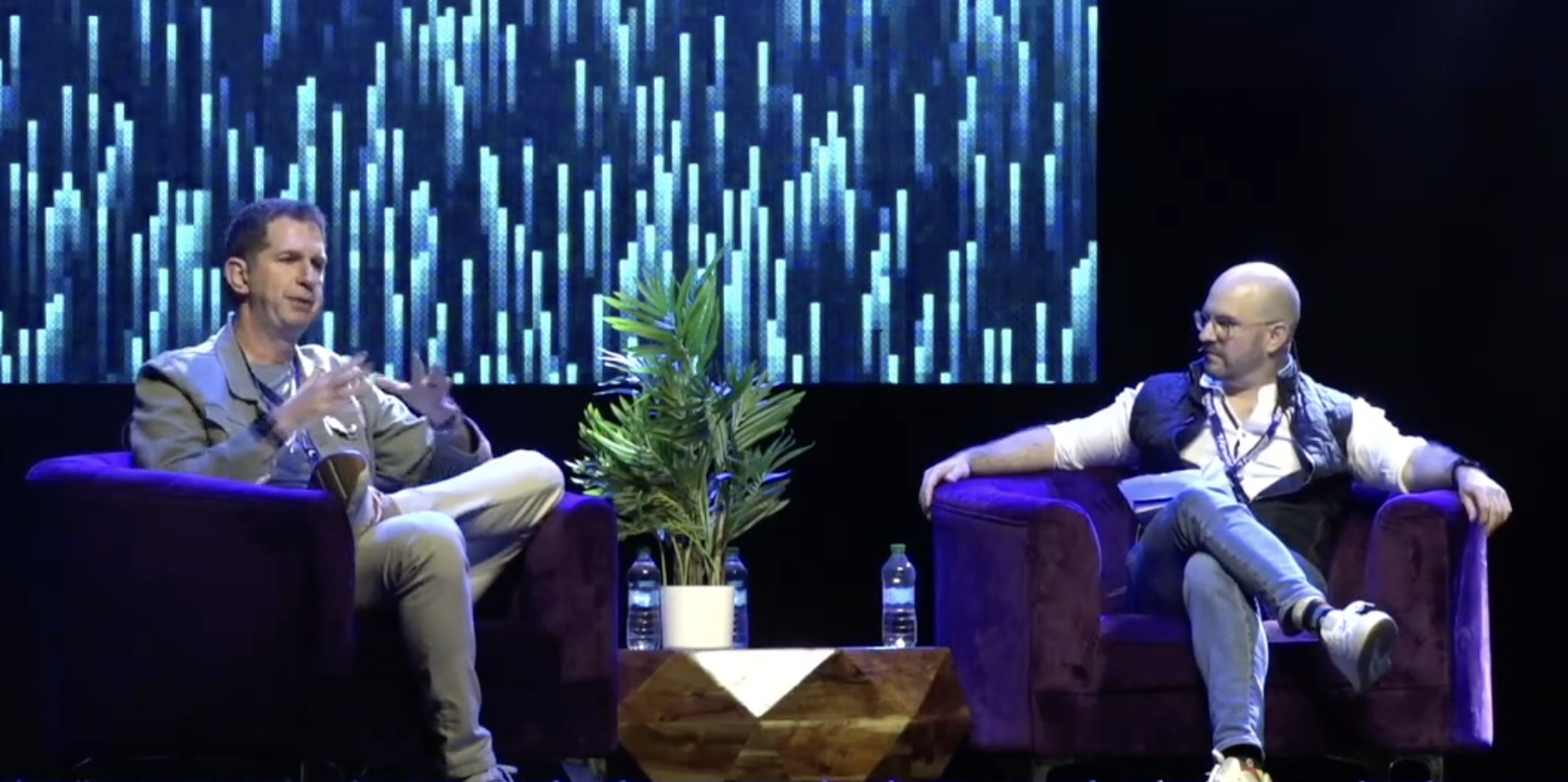Tony Navarro Sertich and Micky Malka in conversation on stage